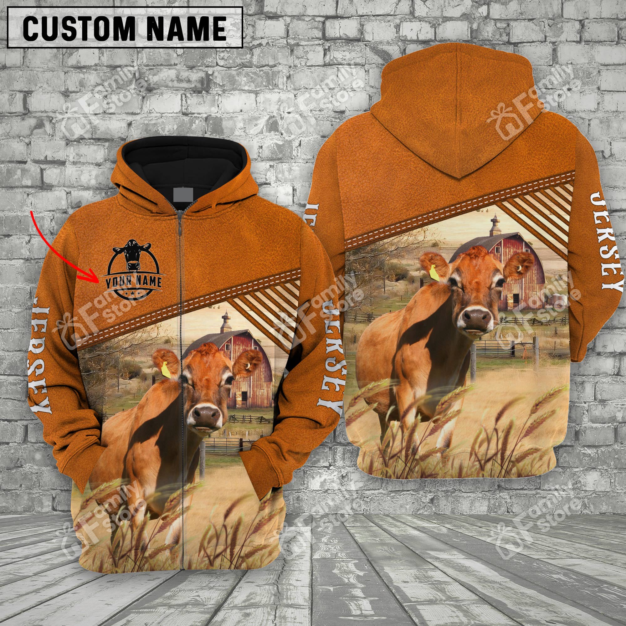 Uni Jersey Barn Farm 3D - Personalized Hoodie