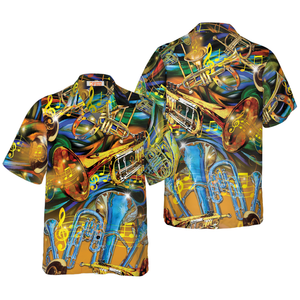 Unisex Saxophone - Hawaiian Shirt