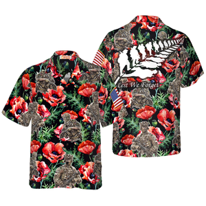 Veteran Less We Forget - For Men And Women - Hawaiian Shirt