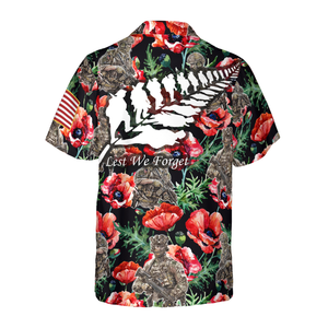 Veteran Less We Forget - For Men And Women - Hawaiian Shirt