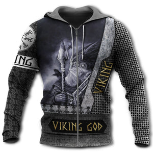 Viking Blood Fenrir God In Night - Hoodie