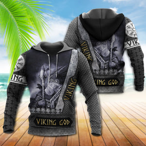 Viking Blood Fenrir God In Night - Hoodie