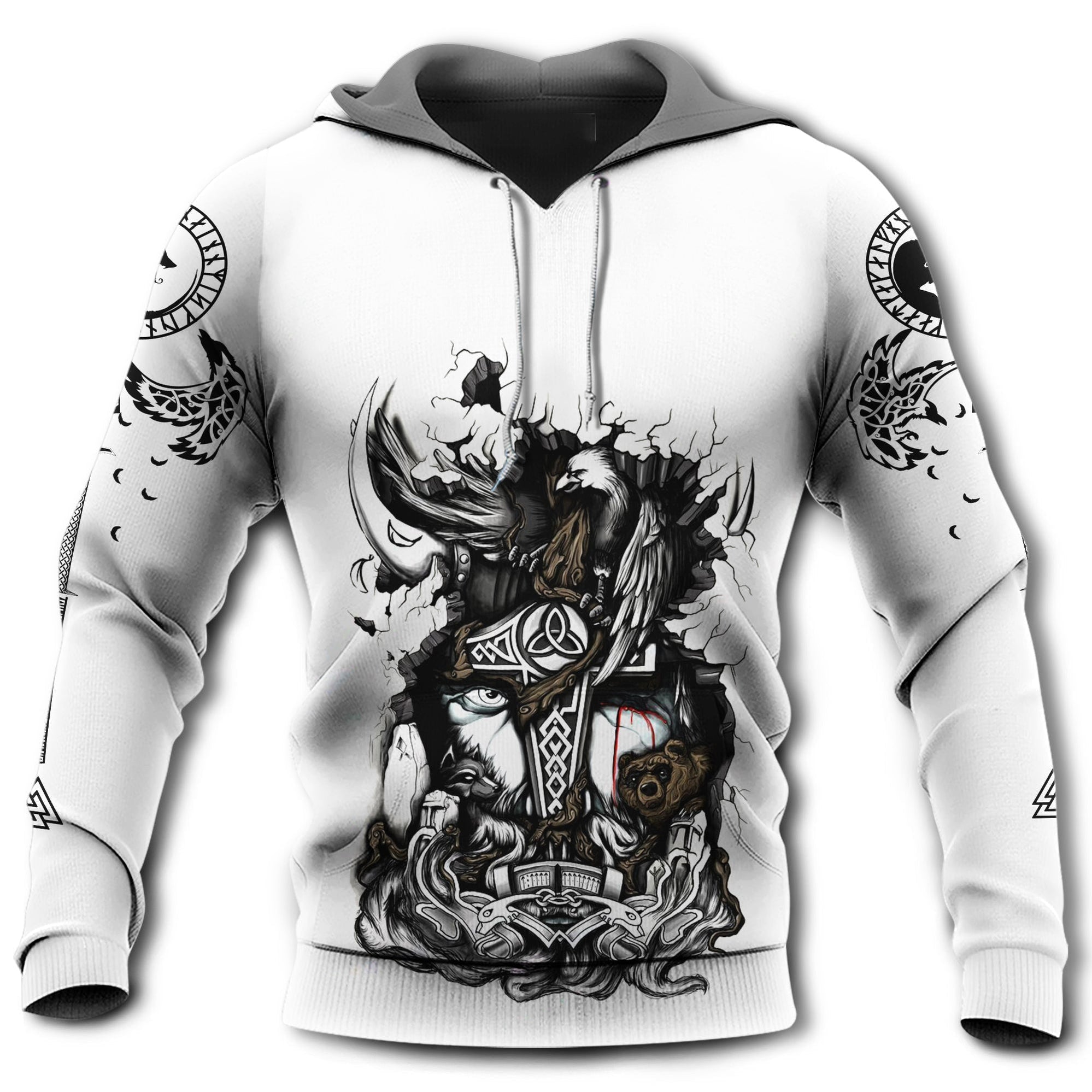 Viking Blood White Style - Hoodie