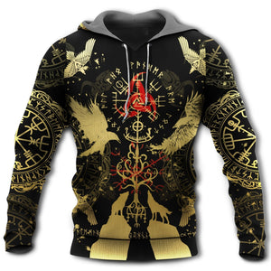 Viking Blood With Black Yellow And Red - Hoodie