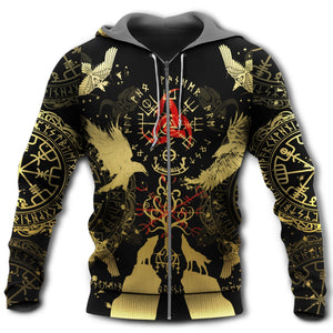 Viking Blood With Black Yellow And Red - Hoodie