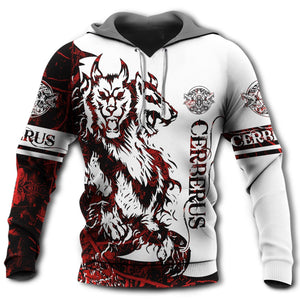 Viking Cerberus Legend Red And White - Hoodie