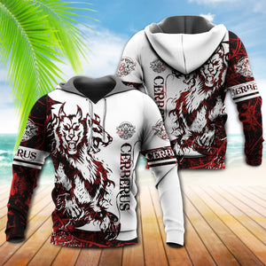 Viking Cerberus Legend Red And White - Hoodie