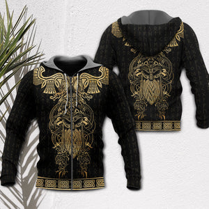 Viking Warrior The Raven Yellow Of Odin - Hoodie