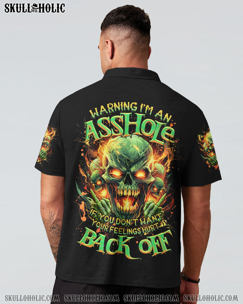 WARNINGI_MANASKULLALLOVERPRINT TLNZ2603242_Shortsleeves_PoloShirt_S1