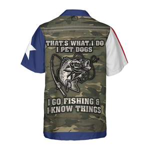 Waistcoat Texas That's What I Do I Go Fishing And I Know Thing Hawaiian Shirt