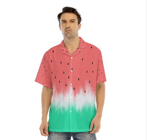 Watermelon Green And Pink Aloha - Hawaiian Shirt