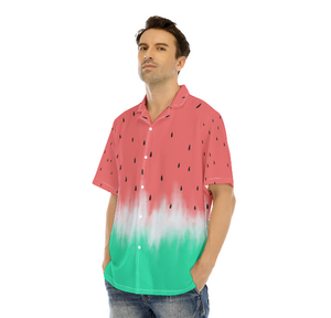 Watermelon Green And Pink Aloha - Hawaiian Shirt