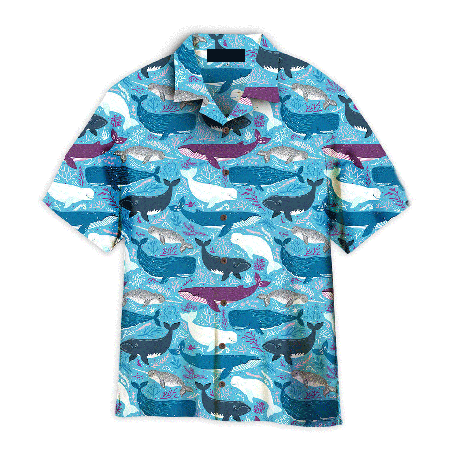 Whales With Marine Mammals Under Sea Aloha - Hawaiian Shirts