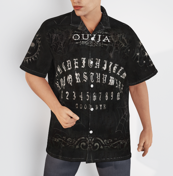 Wicca Ouija Board Black - Hawaiian Shirt