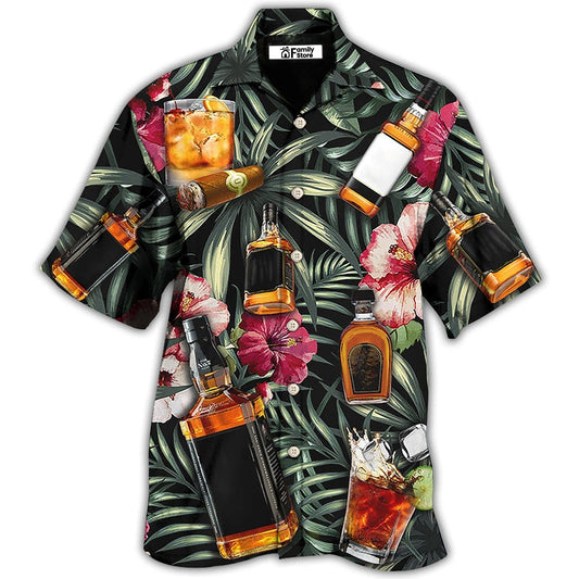 WineBourbonTropicalLeaf HawaiianShirt_9660_1
