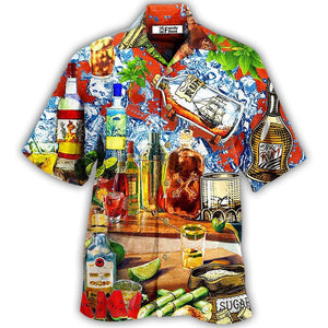 Wine Strong Like Rum Better With Rum - Hawaiian Shirt