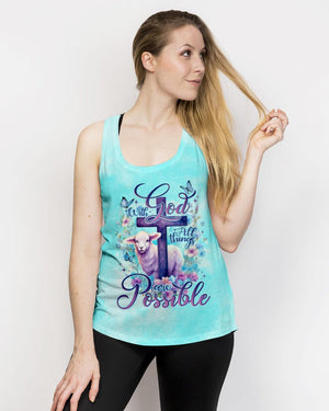 With God All Things Are Possible Lamb - Women's All Over Print Shirt - AT4080514