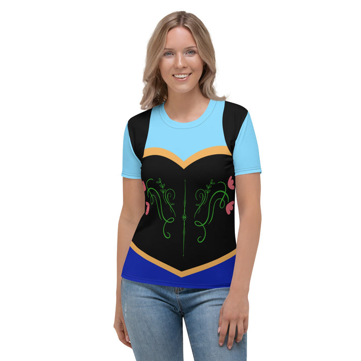 Anna Inspired Frozen Cosplay Costume - 3D Women Tshirt