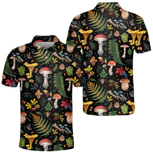 Mycology Tropical Mushroom Botanical - Men Polo Shirt