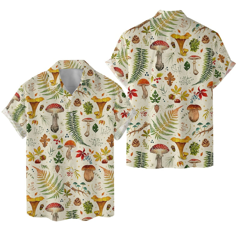 Variety Tropical Mushroom Pattern - Hawaiian Shirt