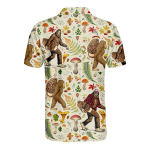 Bigfoot With Morel Mushroom - Men Polo Shirt