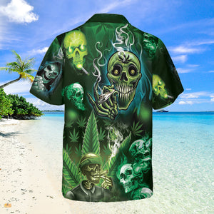 Skull So High Weed Hawaiian Shirt