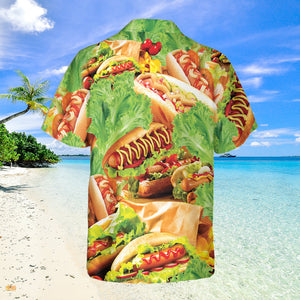 Food It's Not A Party Until The Hot Dog Come Out Salad Hawaiian Shirt