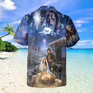 Jesus Was Born On Farm Hawaiian Shirts Aloha Hawaii Shirt Aloha Shirt For Summer