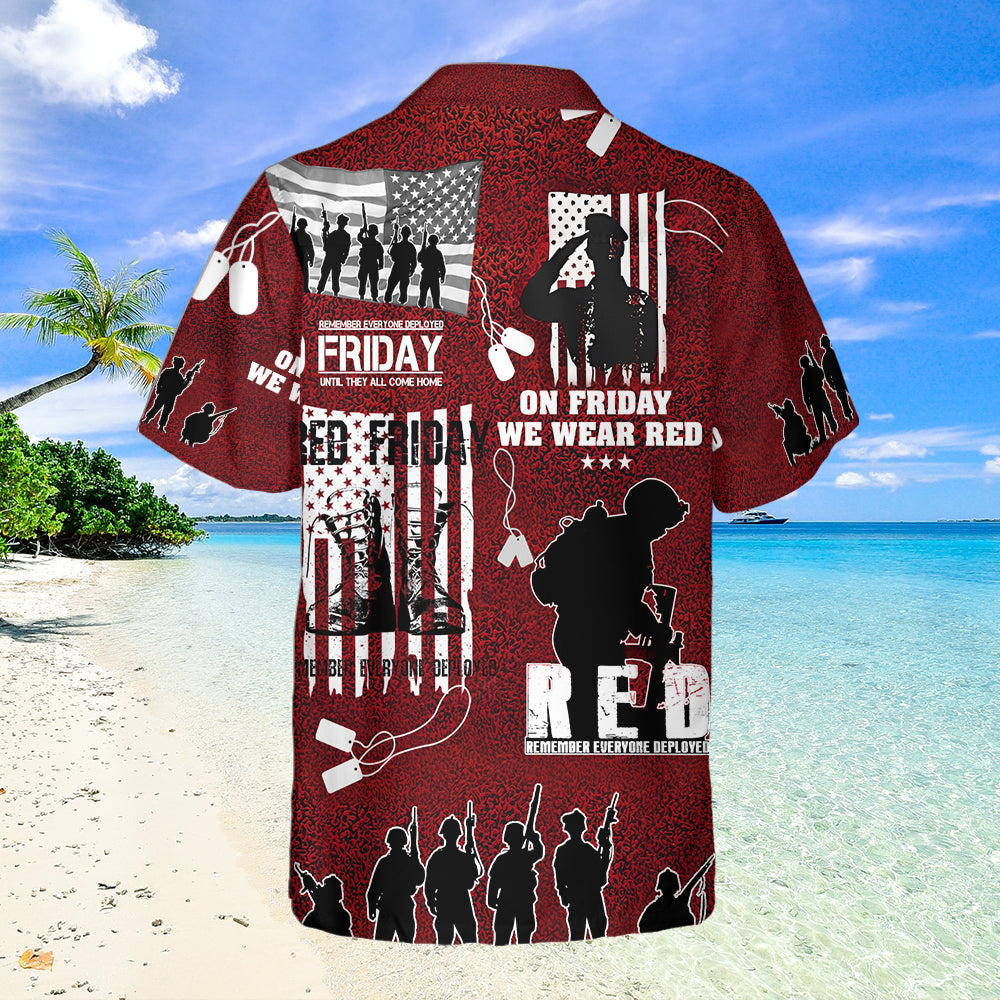 Veteran Red Friday With Boots - Hawaiian Shirt