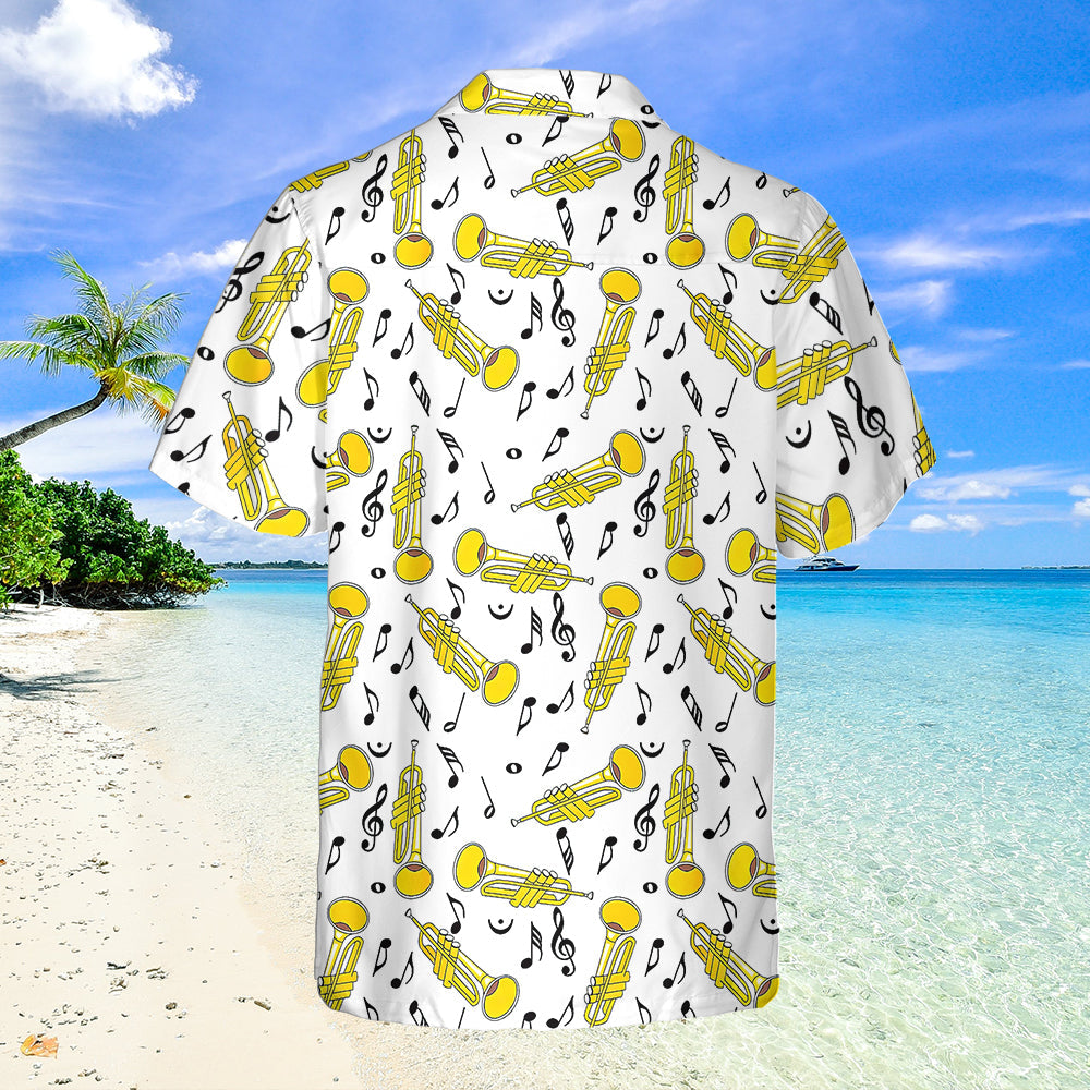 Trumpet Seamless Pattern Shirt For Men Hawaiian Shirt