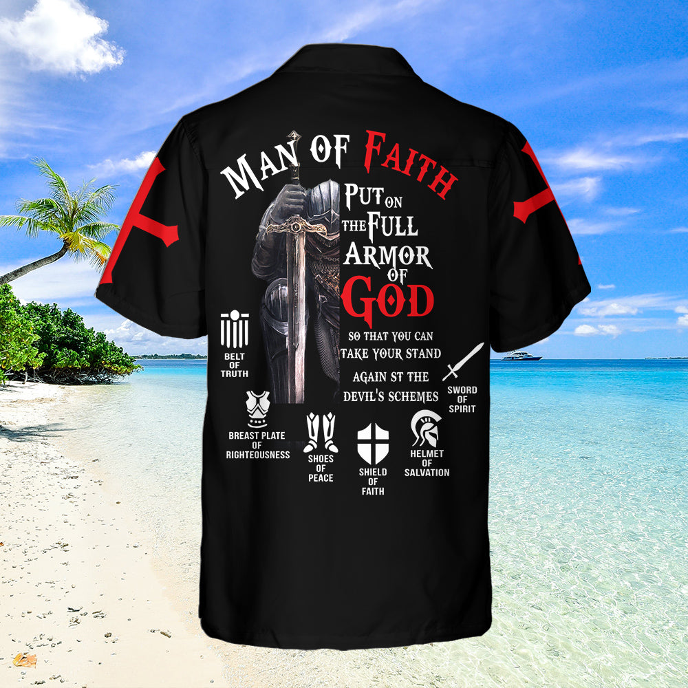 Man Of Faith Templar Knight Christian God Jesus Hawaiian Shirt