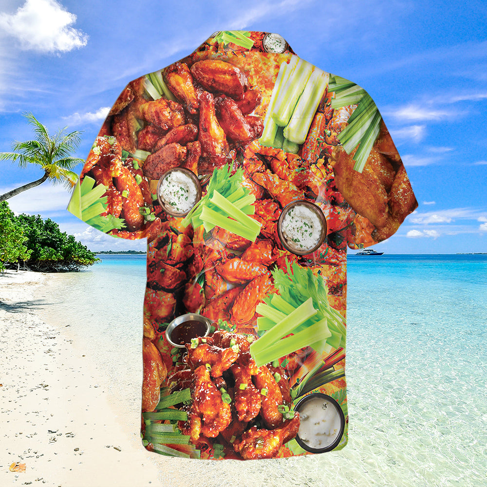 Food Ain't Nothing Chicken Wing Hawaiian Shirt