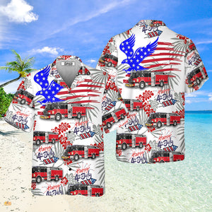 Schaumburg, Illinois, Schaumburg Fire Department, 4Th Of July Hawaiian Shirt