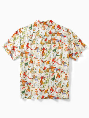 Christmas Gnome And Iris Flowers - Hawaiian Shirt