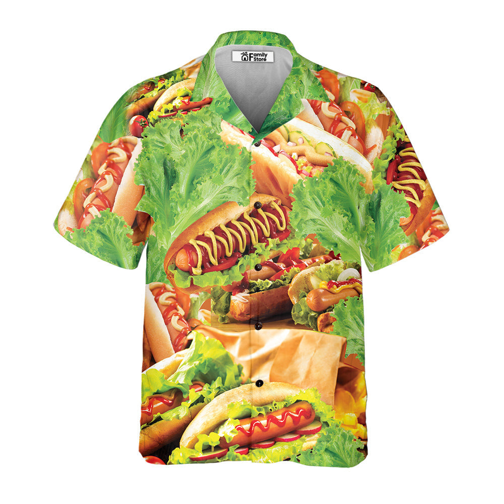 Food It's Not A Party Until The Hot Dog Come Out Salad Hawaiian Shirt