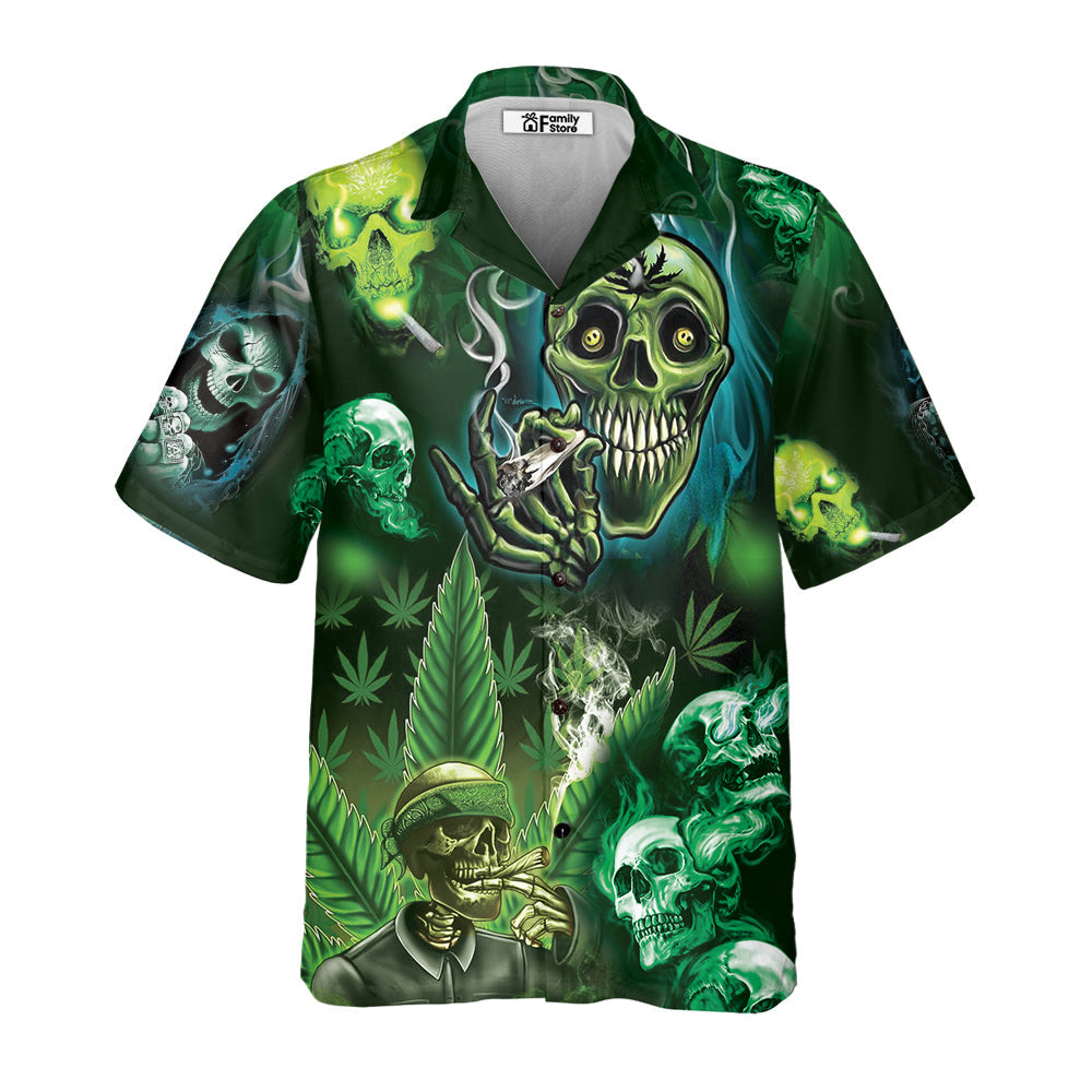 Skull So High Weed Hawaiian Shirt