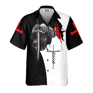 Man Of Faith Templar Knight Christian God Jesus Hawaiian Shirt