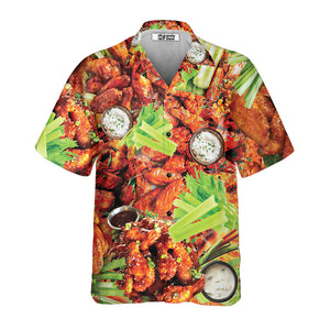 Food Ain't Nothing Chicken Wing Hawaiian Shirt