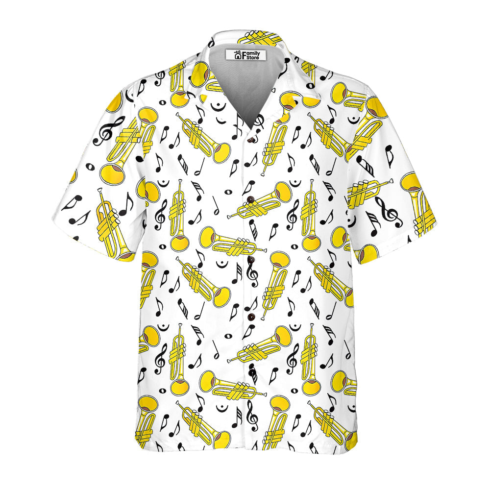 Trumpet Seamless Pattern Shirt For Men Hawaiian Shirt