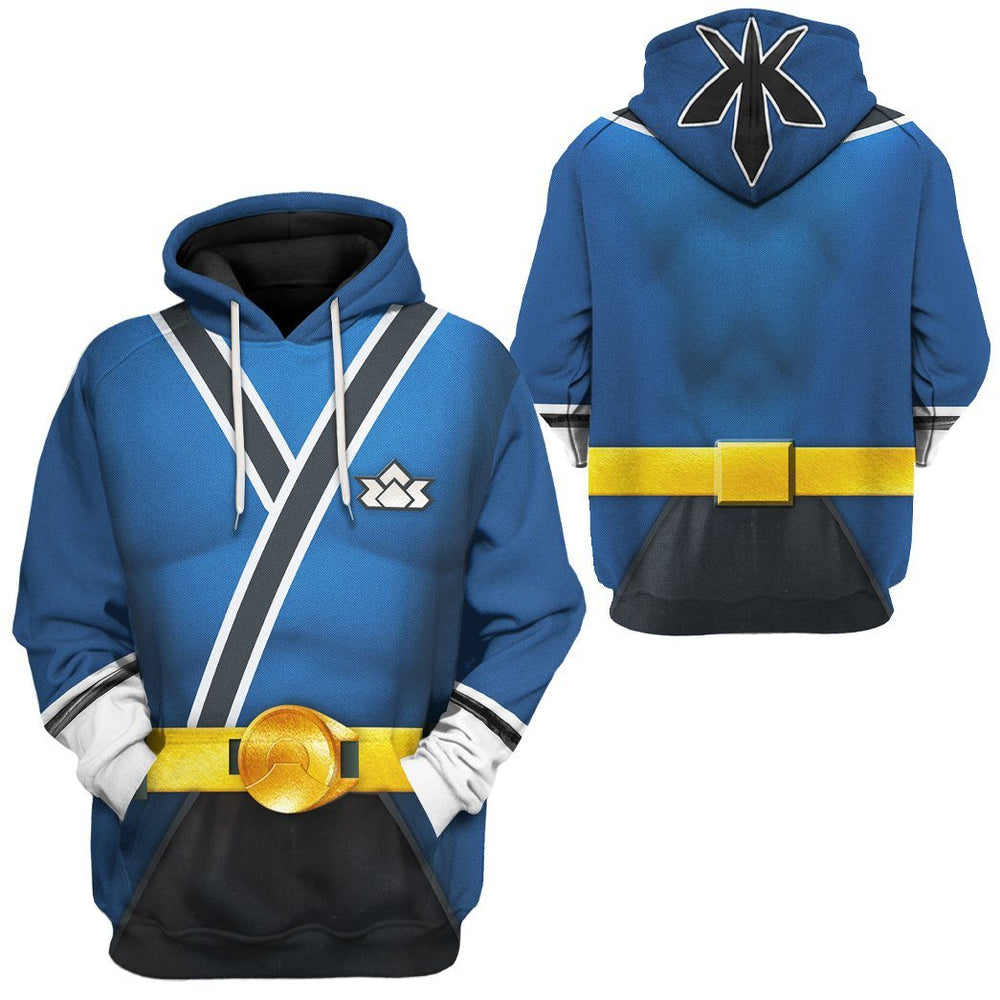 gearhuman 3d power rangers samurai blue custom tshirt hoodie apparel gv08018 3d apparel 836537
