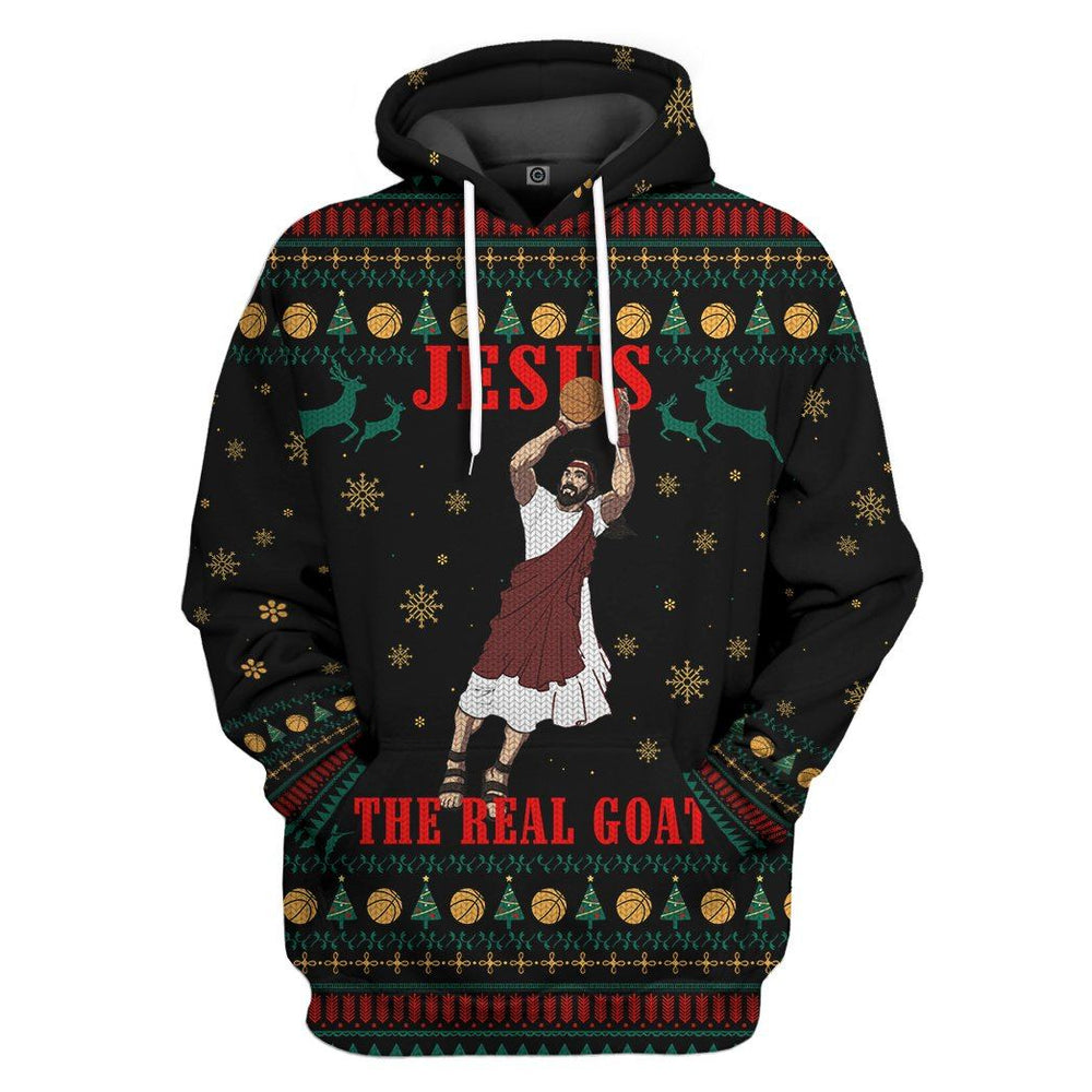 Nba Jesus The Real Goat Slam Dunk - Hoodie