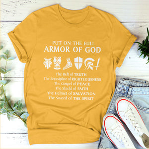 Unique Christian Unisex T-shirt - Put On The Full Armor Of God NUM352