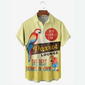 Parrot Louge The Best Drinks In Town - Hawaiian Shirt