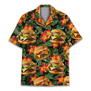 Eating Hambuger In The Tropical Forest - Hawaiian Shirt