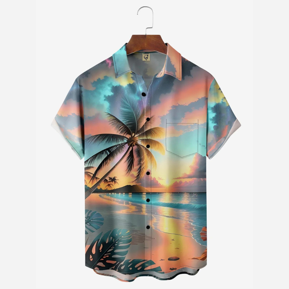 Coconut Tree Magneficient Views In The Beach - Hawaiian Shirt