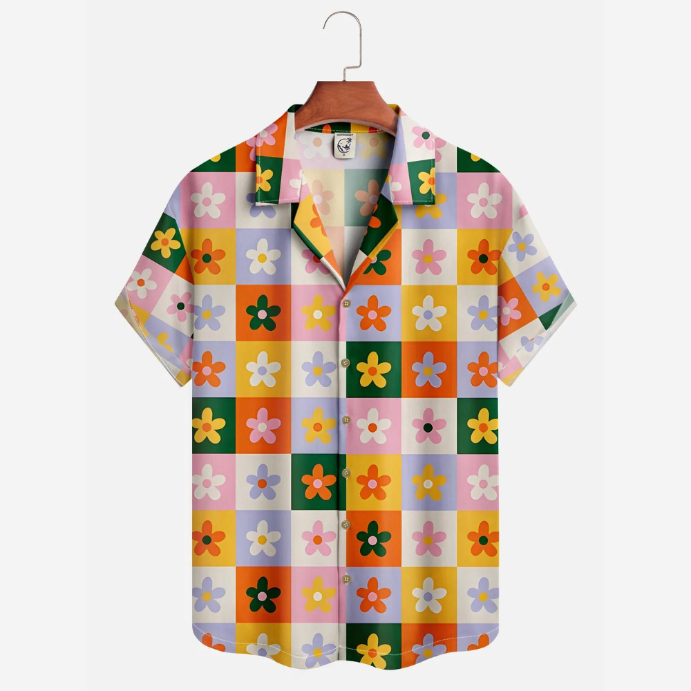 Colorful Apricot Blossom Pattern - Hawaiian Shirt