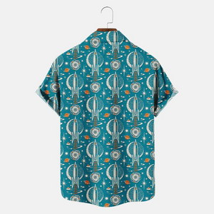 Atomic Rocket Space Exploration - Hawaiian Shirt