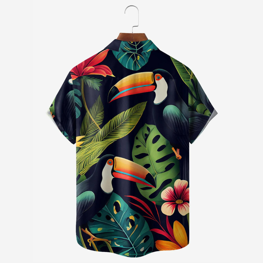 The Toucan In The Tropical Forest - Hawaiian Shirt