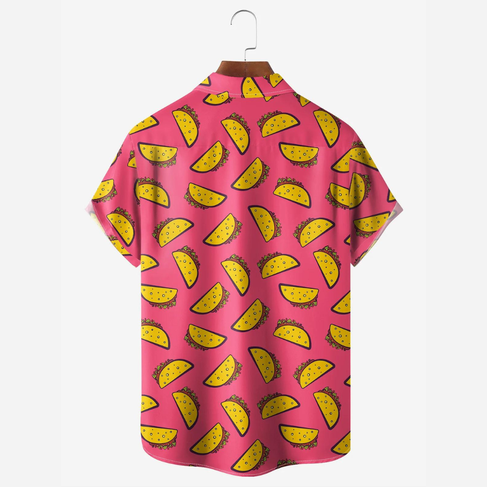 Taco Flamingo Dancing To The Music - Hawaiian Shirt