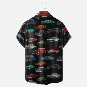 Colorful Automotive Cars Pattern - Hawaiian Shirt